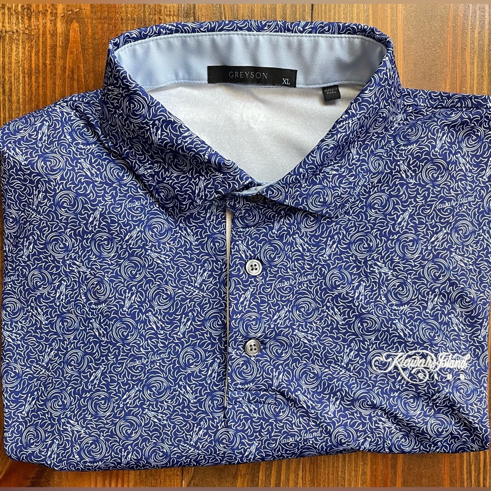 Greyson Polo Shirt Men’s XL Cassique River Course Kiawah Island Club Ocean Golf